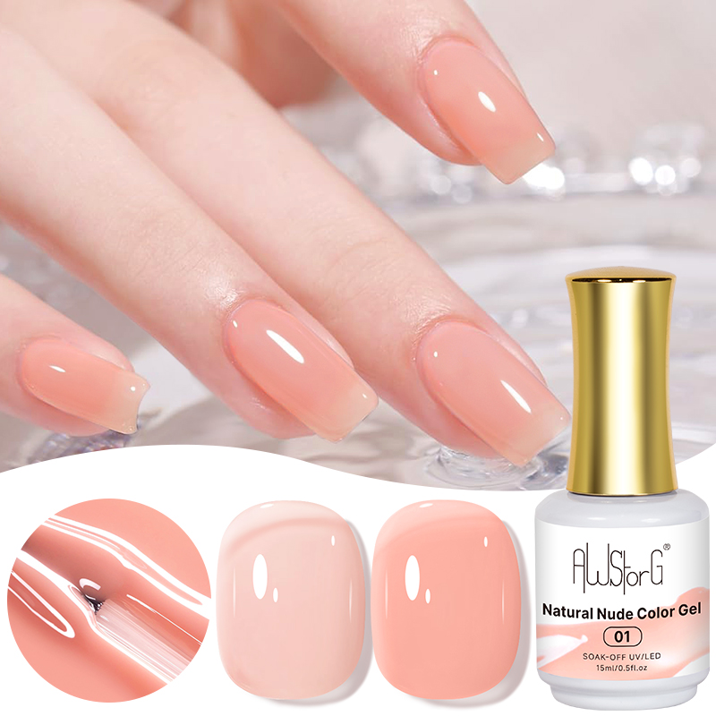 AWStorG 15ML Natural Nude Pink - Nail Art Natural Pink review and price