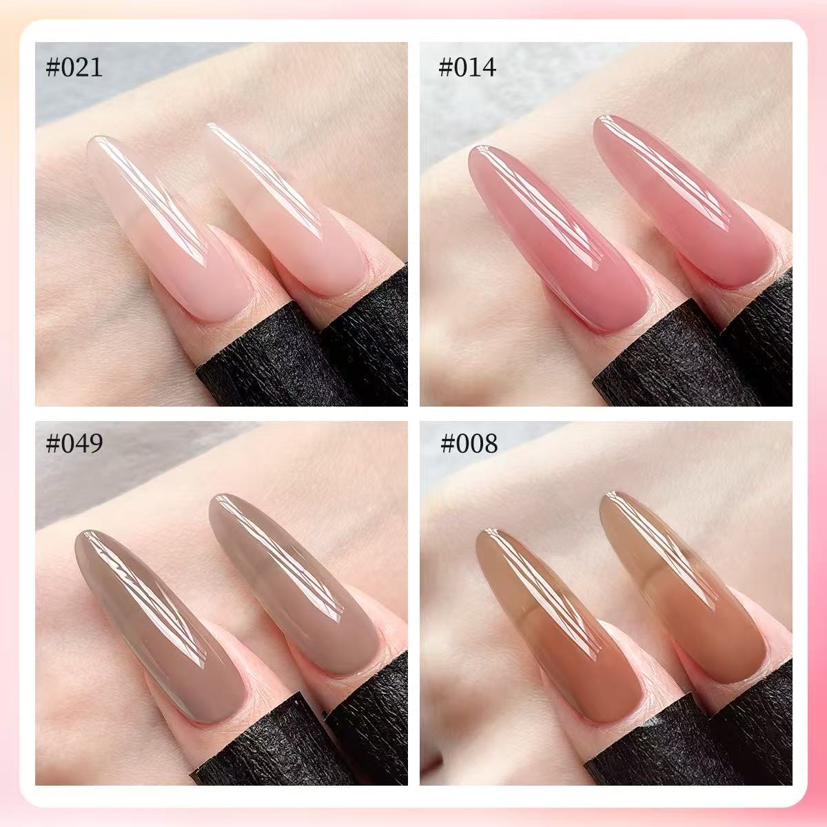 XEIJAYI 4 Colors Jelly Gel Nai - Nail Art Natural Pink review and price