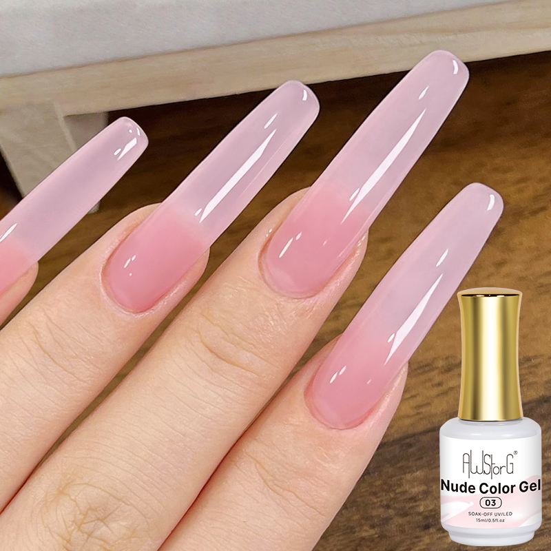 AWStorG 15ml Jelly Nude Pink T - Nail Art Natural Pink review and price