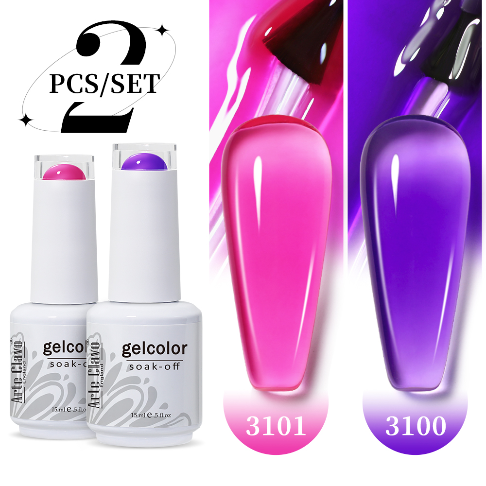 Arte Clavo 2Pcs/Set 15ml Jelly - Nail Art Natural Pink review and price